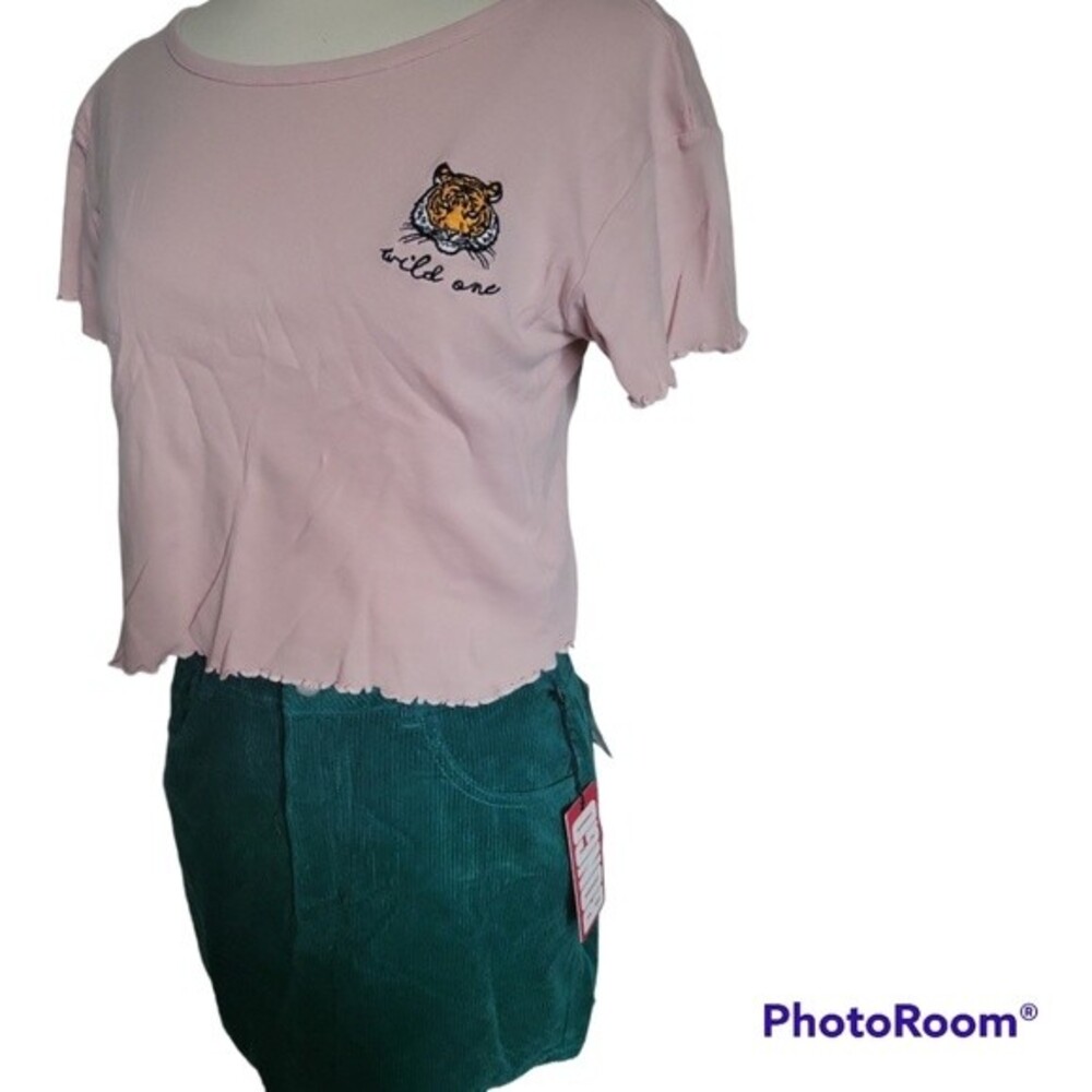 Cropped Bongo Pink Wild One Tiger Shirt